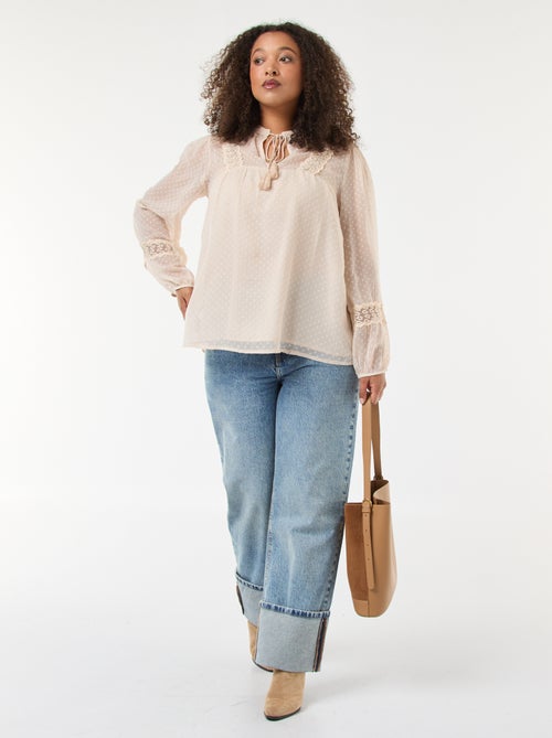 Blusa in voile 'Only Carmakoma' - Kiabi