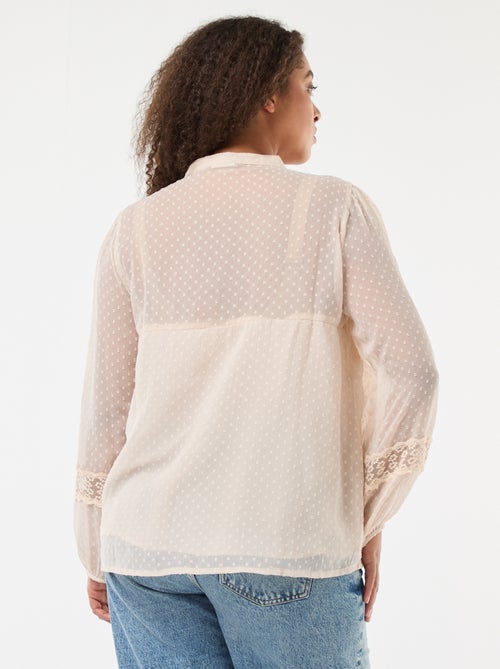 Blusa in voile 'Only Carmakoma' - Kiabi