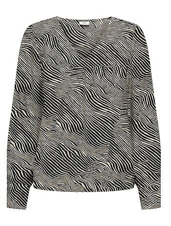 Blusa 'JDY' a maniche lunghe e motivo zebrato