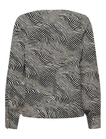 Blusa 'JDY' a maniche lunghe e motivo zebrato