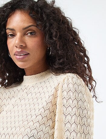 Blusa 'JDY' con ricami e collo alto