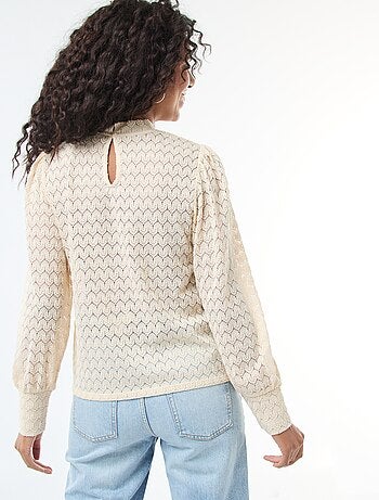 Blusa 'JDY' con ricami e collo alto