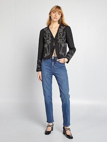 Blusa kimono ricamata