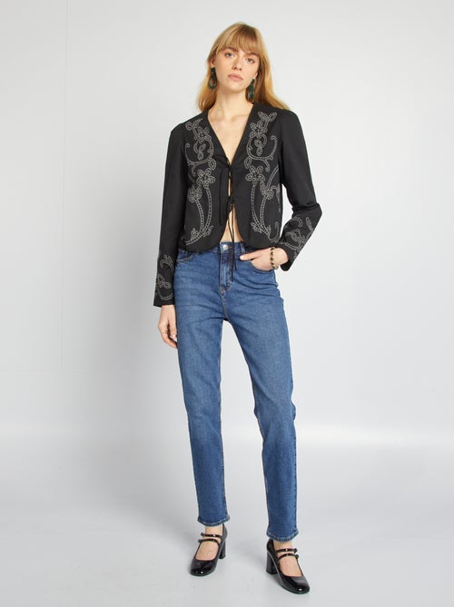 Blusa kimono ricamata - Kiabi