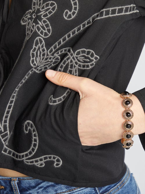 Blusa kimono ricamata - Kiabi