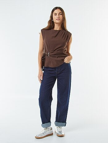 Blusa larga con fibbia integrata