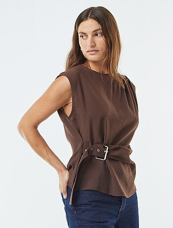 Blusa larga con fibbia integrata