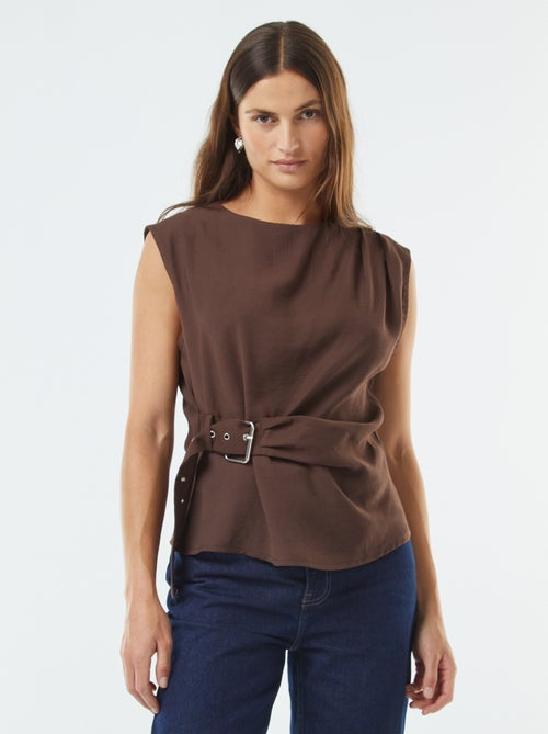 Blusa larga con fibbia integrata - Kiabi