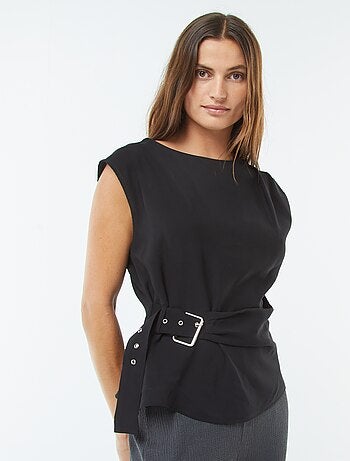 Blusa larga con fibbia integrata