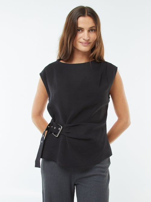 Blusa larga con fibbia integrata - Kiabi