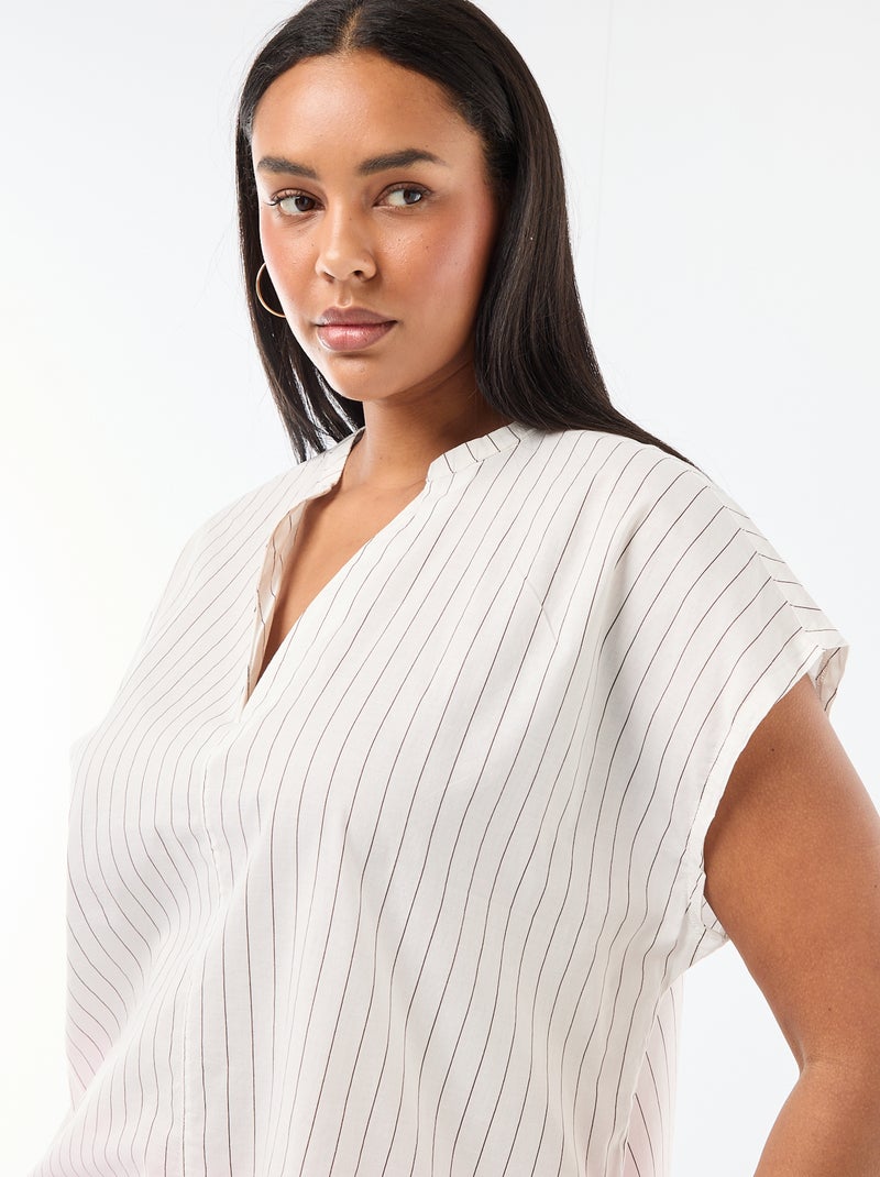 Blusa leggera a maniche corte Bianco - Kiabi
