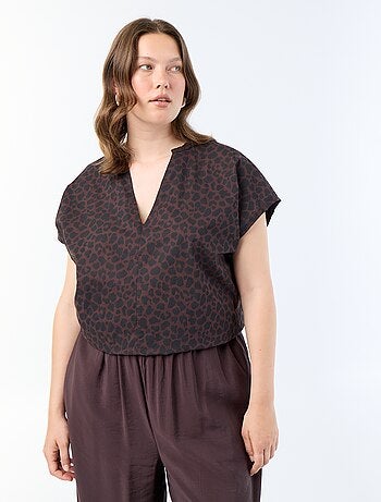Blusa leggera a maniche corte