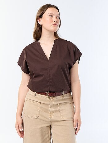 Blusa leggera a maniche corte