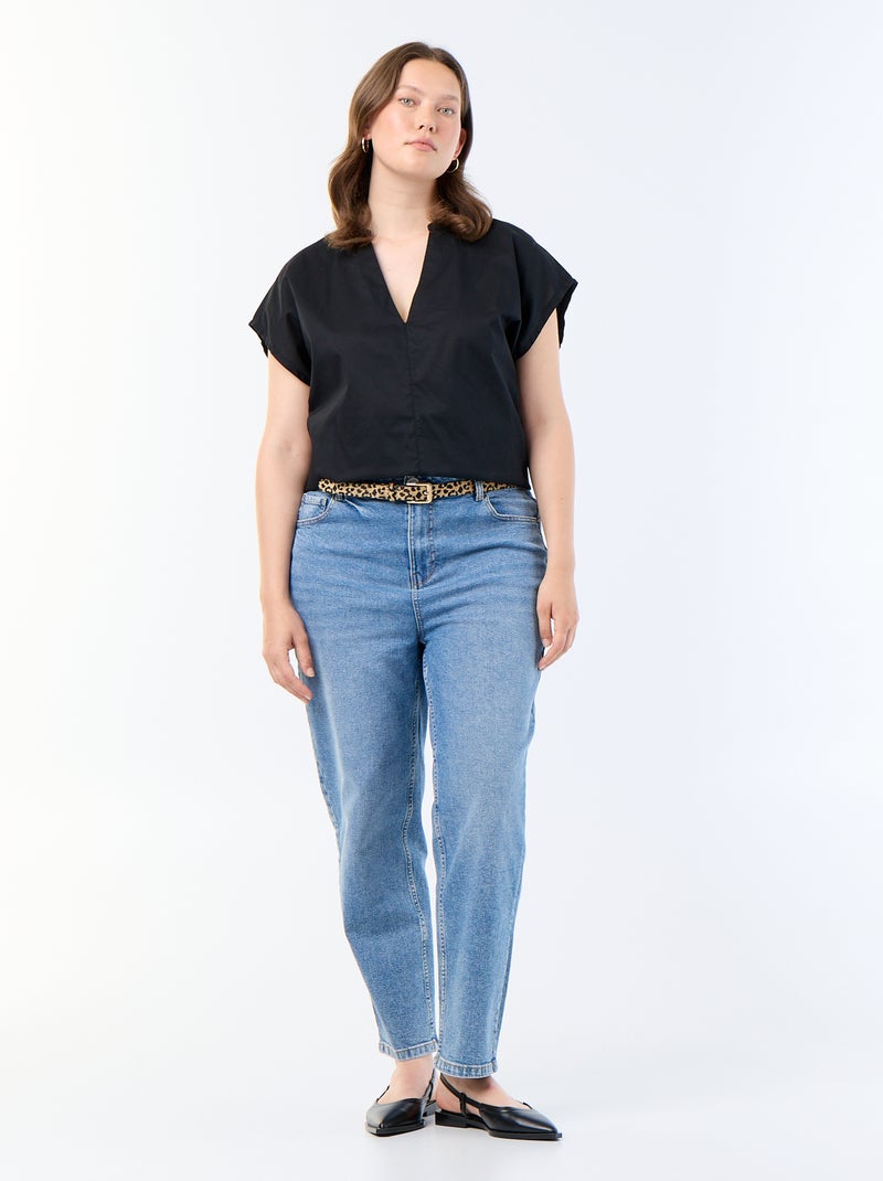 Blusa leggera a maniche corte Nero - Kiabi