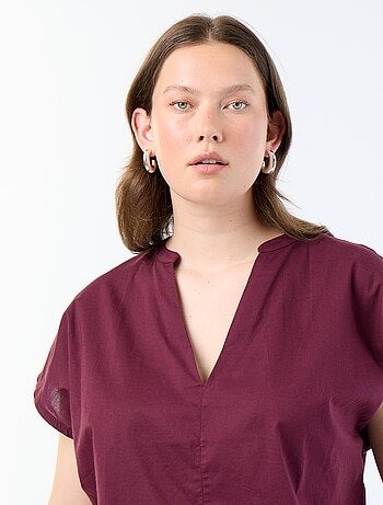 Blusa leggera a maniche corte