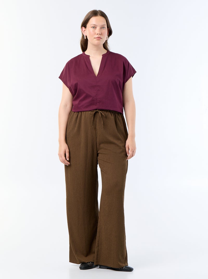Blusa leggera a maniche corte Rosa - Kiabi