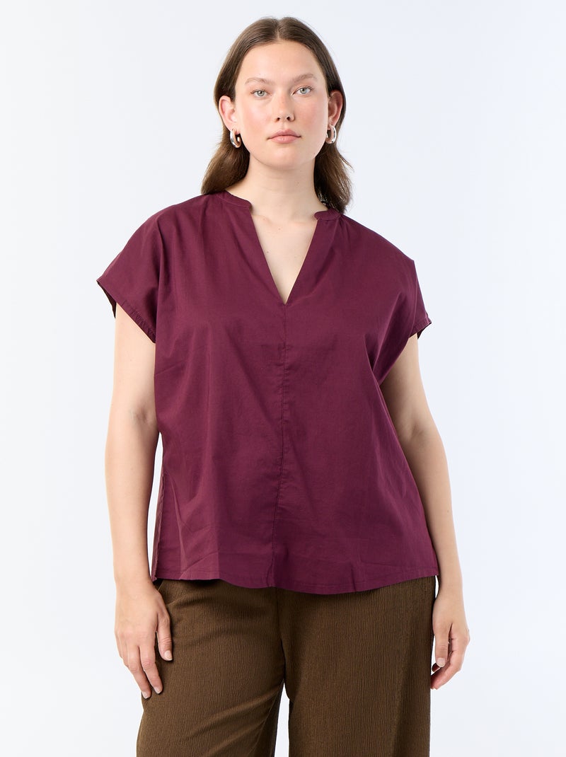 Blusa leggera a maniche corte Rosa - Kiabi