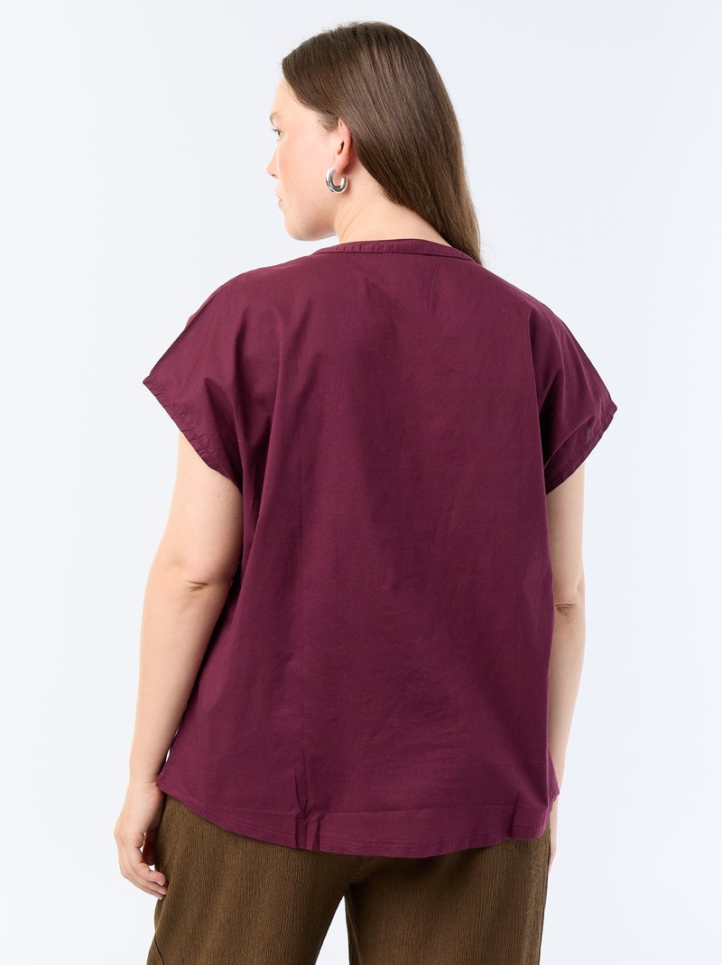 Blusa leggera a maniche corte Rosa - Kiabi