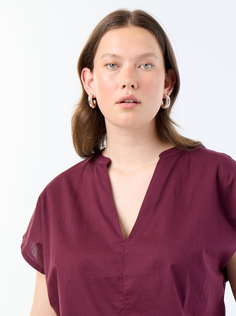 Blusa leggera a maniche corte Rosa - Kiabi