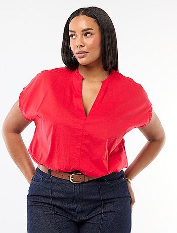 Blusa leggera a maniche corte