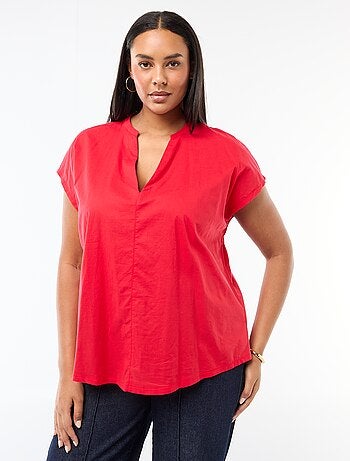 Blusa leggera a maniche corte