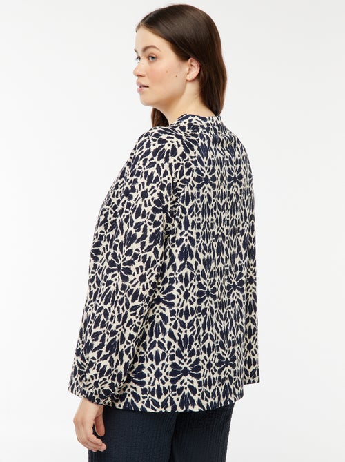 Blusa leggera a maniche lunghe con motivo - Kiabi