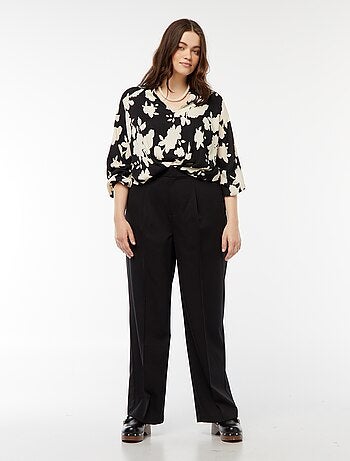 Blusa leggera a maniche lunghe con motivo