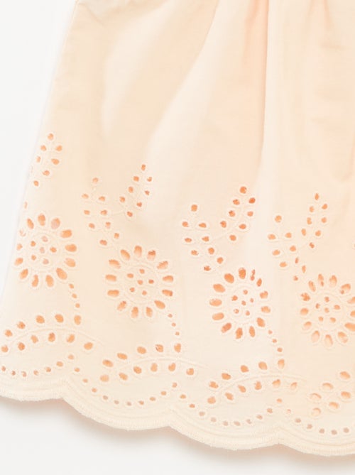 Blusa leggera con spalline con volant e ricami - Kiabi