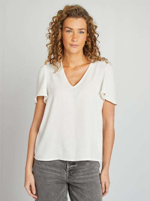 Blusa leggera con volant - Kiabi