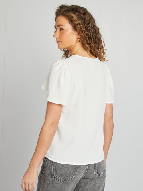 Blusa leggera con volant - Kiabi