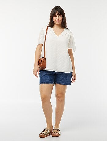 Blusa leggera con volant blusa in plumetis