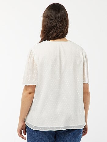 Blusa leggera con volant blusa in plumetis