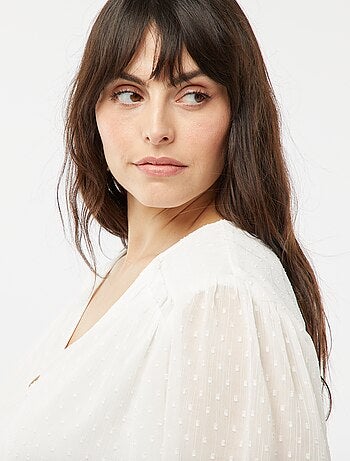 Blusa leggera con volant blusa in plumetis