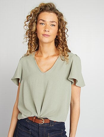 Blusa leggera con volant