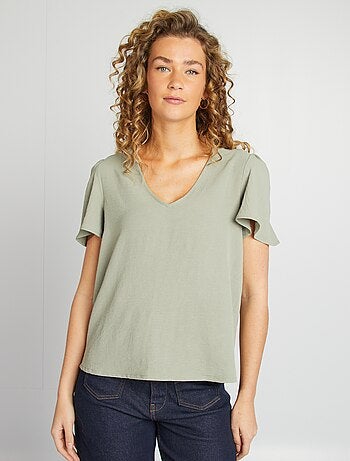 Blusa leggera con volant