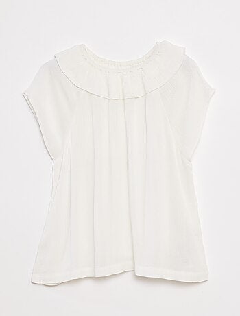 Blusa leggera senza maniche tinta unita