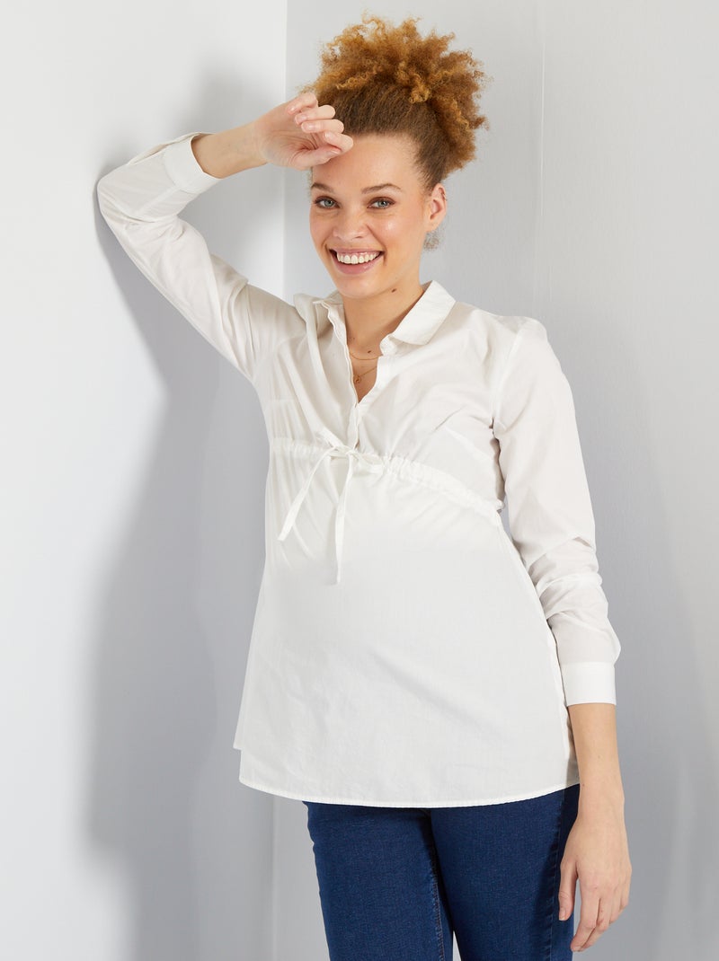 Blusa lunga - Bianco - Kiabi