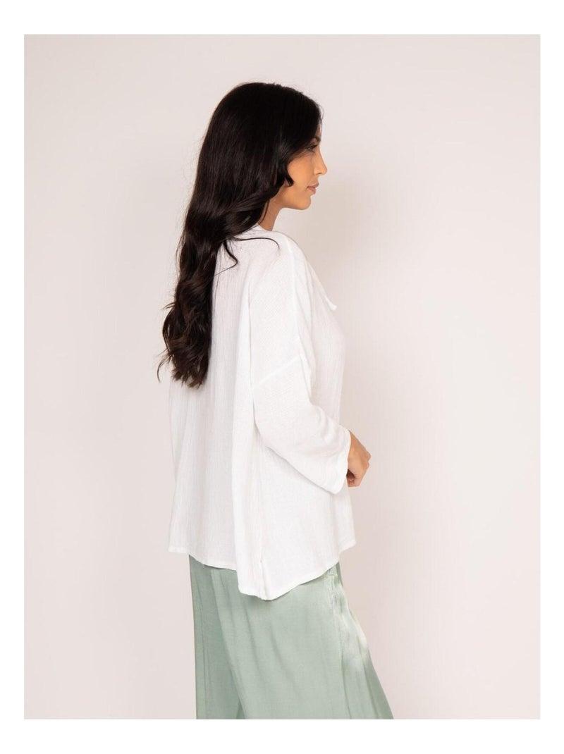 Blusa maniche 3/4 FIORETA Bianco - Kiabi