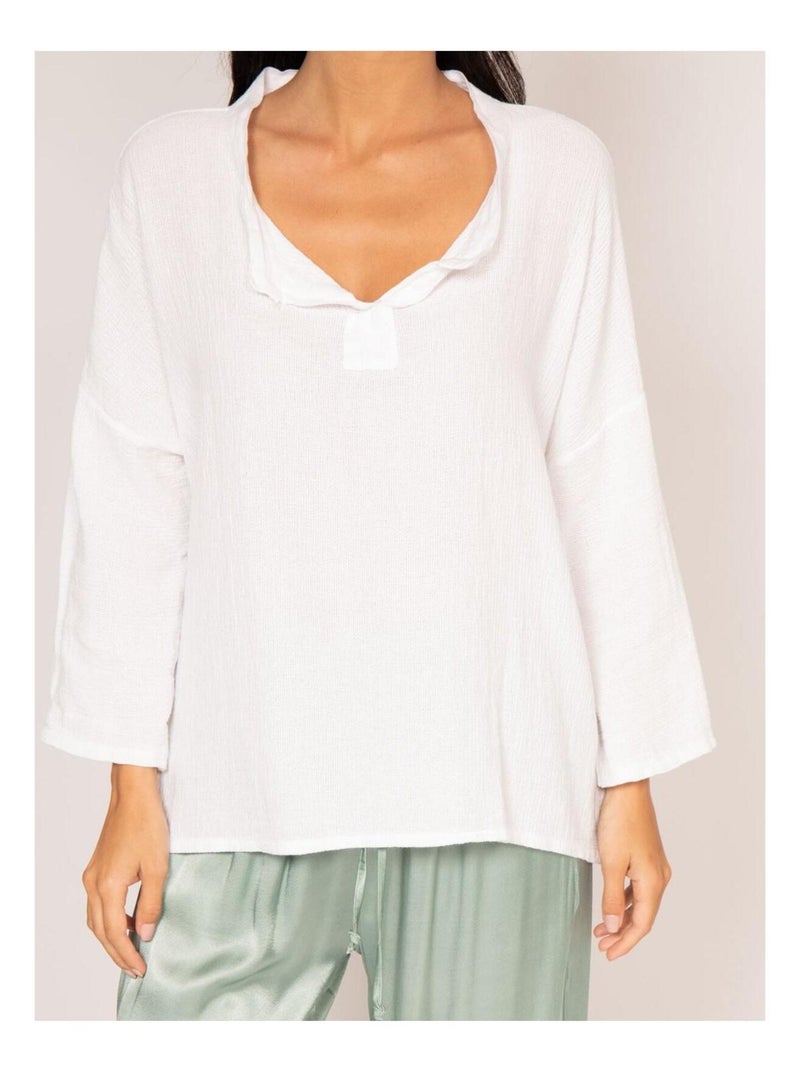 Blusa maniche 3/4 FIORETA Bianco - Kiabi