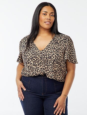 Blusa maniche corte tinta unita Maniche blusa maniche corte