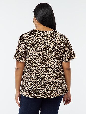 Blusa maniche corte tinta unita Maniche blusa maniche corte