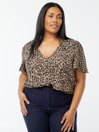 Blusa maniche corte tinta unita Maniche blusa maniche corte