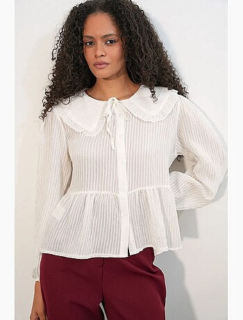 Blusa misto viscosa colletto peter pan bdart