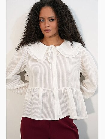 Blusa misto viscosa colletto peter pan bdart