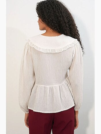 Blusa misto viscosa colletto peter pan bdart