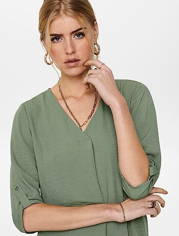 Blusa morbida con maniche 3/4