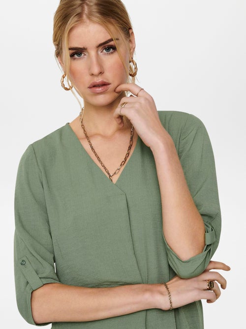 Blusa morbida con maniche 3/4 - Kiabi