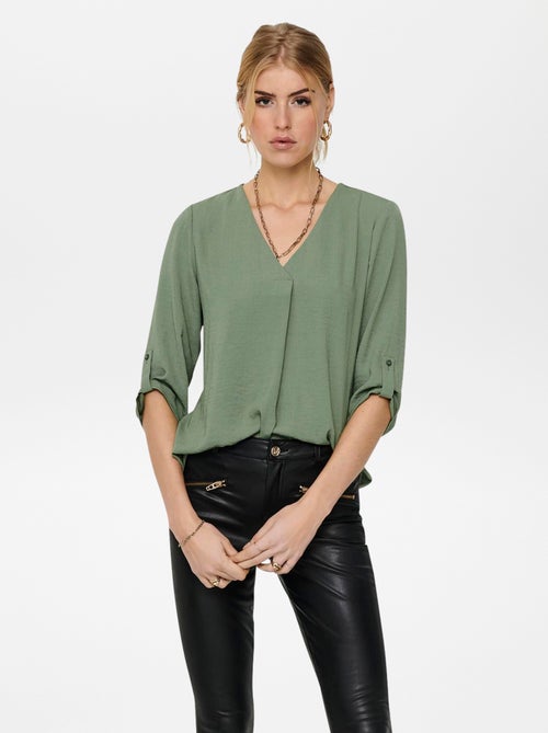 Blusa morbida con maniche 3/4 - Kiabi