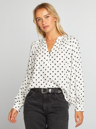 Blusa morbida con stampa