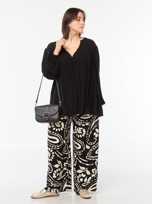 Blusa morbida con stampa in tessuto effetto crêpe - Kiabi